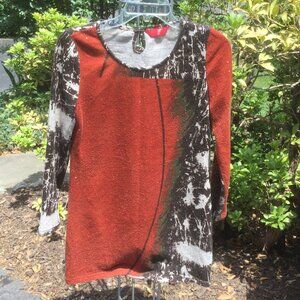 Glister Gold Sequim Blended Red&Brown Sweater Dress